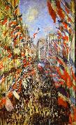Claude Monet La Rue Montorgueil, Spain oil painting artist